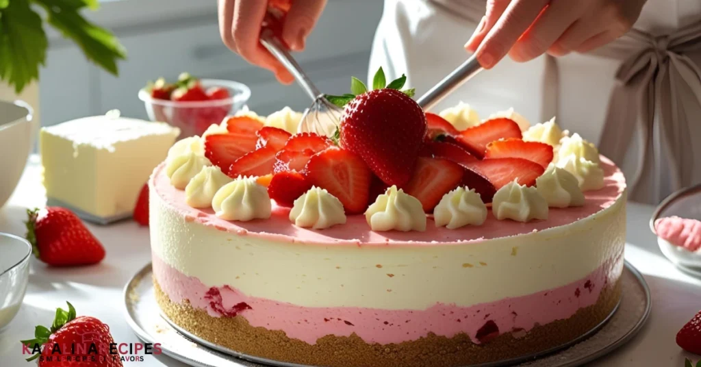 strawberry cheesecake cake recipe